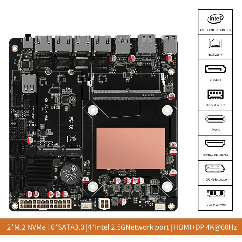 เมนบอร์ด N100/N150 6 ช่องใส่ฮา - Nas Motherboard N100 6 Sata บทวิจารณ์และราคา